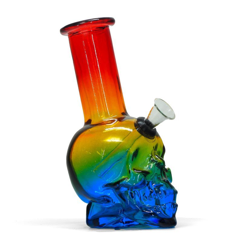 Multicolor Skull Bong Side View 2