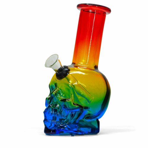 Multicolor Skull Bong Side View